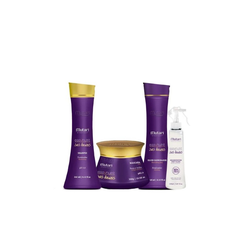 SOS Louros Blond Hair Reconstrutor Kit 4 - Mutari Beautecombeleza.com SOS Louros Blond Hair Reconstrutor Kit 4 - Mutari Beautecombeleza.com