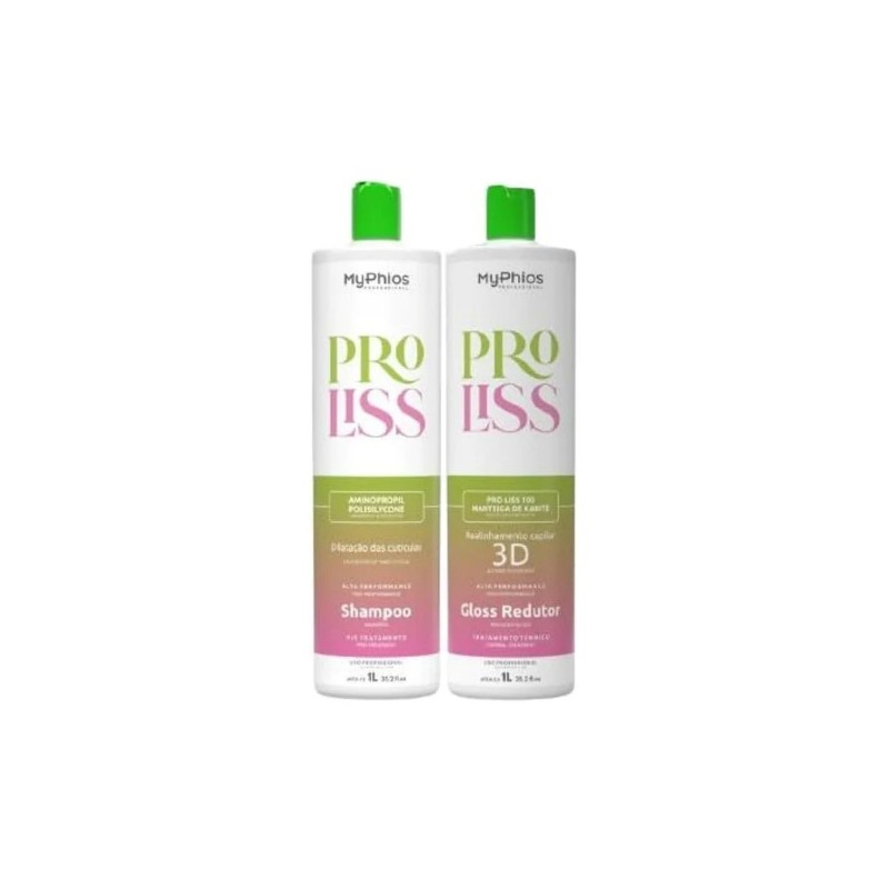 Pro Liss Lissage Brésilien Réducteur de Volume Kit 2x 1L - My Phios 
 Beautecombeleza.com