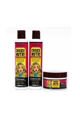 Cresce Nutri Rapunzel Treatment Hair Growth Nourishing Kit 3 Itens - My Phios Beautecombeleza.com