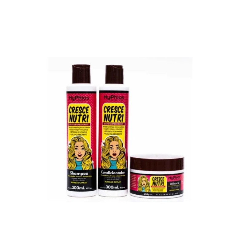 Cresce Nutri Rapunzel Treatment Hair Growth Nourishing Kit 3 Itens - My Phios Beautecombeleza.com Cresce Nutri Rapunzel Treatment Hair Growth Nourishing Kit 3 Itens - My Phios Beautecombeleza.com