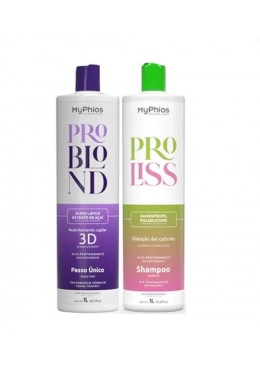 Shampoo + Pro Blond Lissage Brésilien Kit 2x1l - My Phios 
Beautecombeleza.com