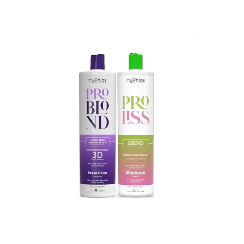 My Phios Shampoo + Pro Blond Progressive Brush Realignment Kit 2x1 Beautecombeleza.com