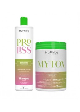 My Phios Cleansing Shampoo + MyTox Deep Hair Mask Hair Straightening Kit 2x1L Beautecombeleza.com