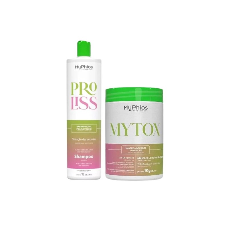 My Phios Cleansing Shampoo + MyTox Deep Hair Mask Hair Straightening Kit 2x1L Beautecombeleza.com