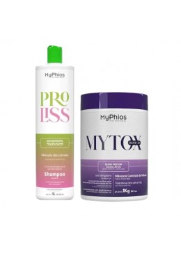 My Phios Cleansing Shampoo + MyTox Blonde Deep Hair Mask Hair Straightening Kit 2x1 Beautecombeleza.com