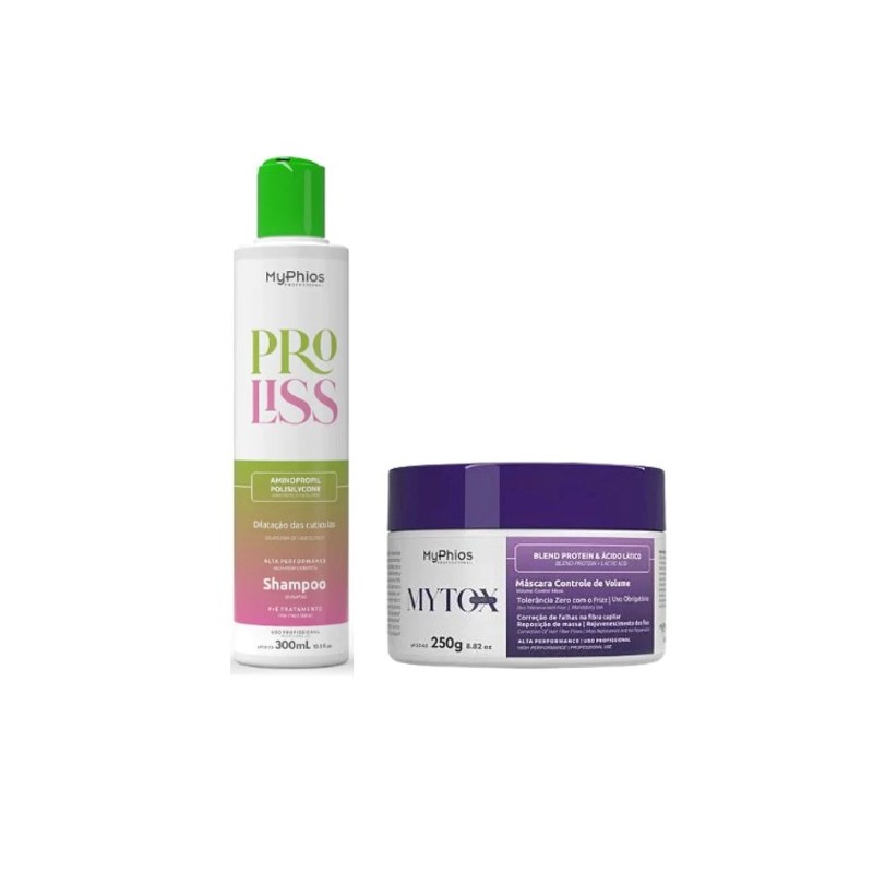 My Phios Cleansing Shampoo + MyTox Blonde Deep Hair Mask Hair Straightening Kit Beautecombeleza.com