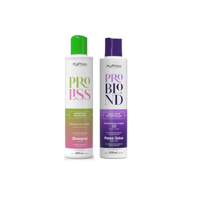 Shampoo + Pro Blond Progressive Brush Realignment Kit 2x 300ml - My Phios Beautecombeleza.com Shampoo + Pro Blond Progressive Brush Realignment Kit 2x 300ml - My Phios Beautecombeleza.com