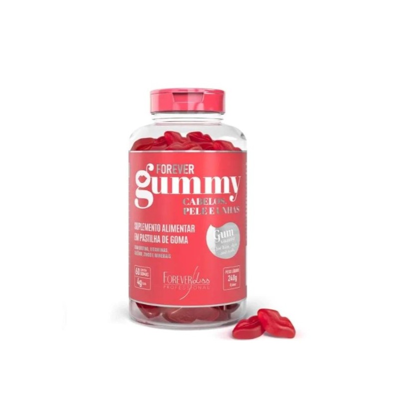 Gummy Hair Vitamins Growth Strengthening Supplement 60 pcs 240g - Forever Liss Beautecombeleza.com