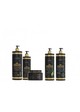 QueenCare Progressiva Indiana Gloss Redutor de Volume + Detox Shampoo + Touch Shampoo Kit 5 Beautecombeleza.com