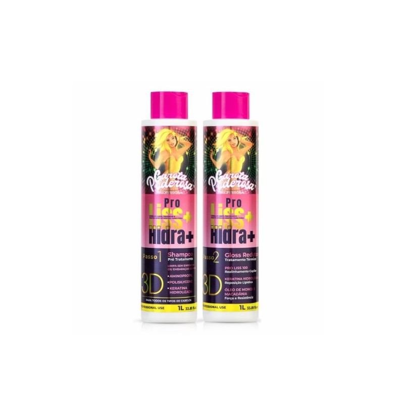 Garota Poderosa ProLiss Hidra+ Keratin Realignment Treatment Kit 2x1L Beautecombeleza.com