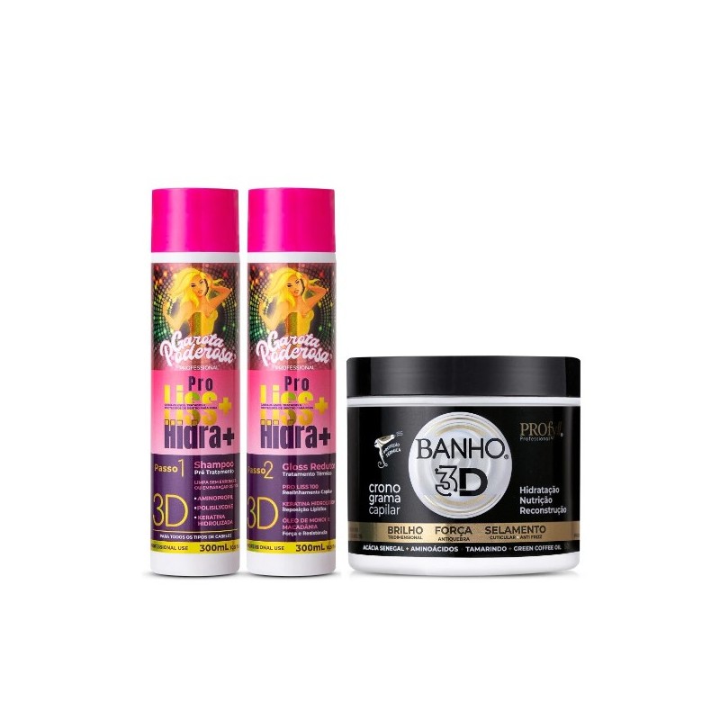 ProLiss Lissage 3D Masque de Bain Hydratation Kit 3 Prod. - Garota Poderosa Beautecombeleza.com ProLiss Lissage 3D Masque de Bain Hydratation Kit 3 Prod. - Garota Poderosa Beautecombeleza.com