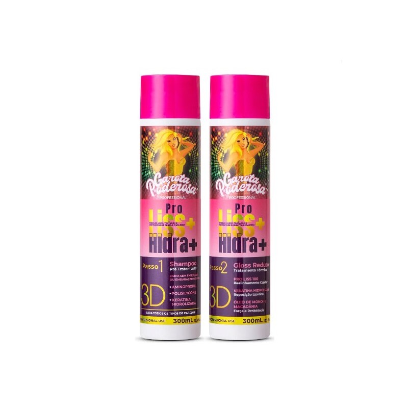 ProLiss Hidra+ Progressiva Gloss Redutor Kit 2x300ml - Garota Poderosa Beautecombeleza.com ProLiss Hidra+ Progressiva Gloss Redutor Kit 2x300ml - Garota Poderosa Beautecombeleza.com