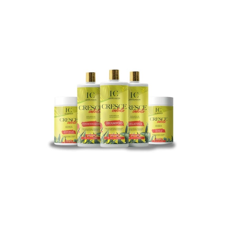 Cresce Cabelo Mestre Dos Cachos Croissance des Cheveux Kit 5x1l - Hemerson dos Cachos Beautecombeleza.com