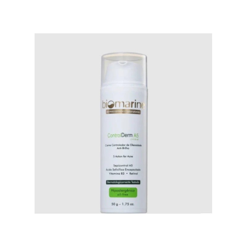 Anti Acne Control Derm A5 Creme Controle de Oleosidade 50ml - Biomarine 
 Beautecombeleza.com