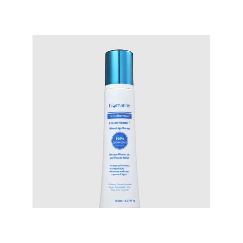 Sabonete Mousse B-Clean Thermal 3D Limpa e Hidrata 150ml - Biomarine 
 Beautecombeleza.com