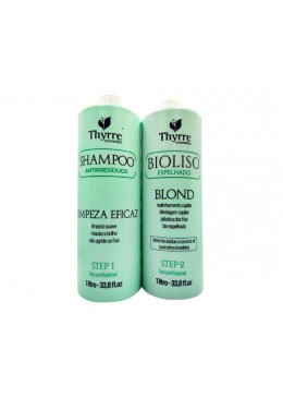 BioLiso Espalho Blond Lissage Kit 2x 1L- Thyrre Cosmetics Beautecombeleza.com