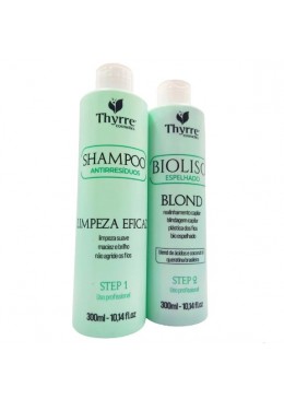 BioLiso Espalho Blond Lissage Kit 2x300ml- Thyrre Cosmetics Beautecombeleza.com