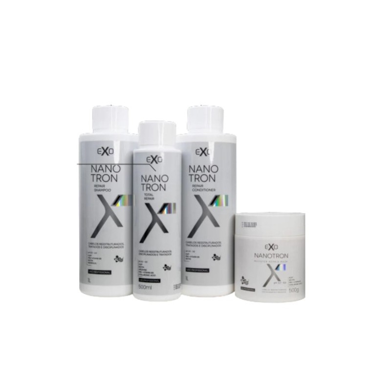 Nanotron Reconstrução  Intensiva Kit 4 - Exo Hair  Beautecombeleza.com