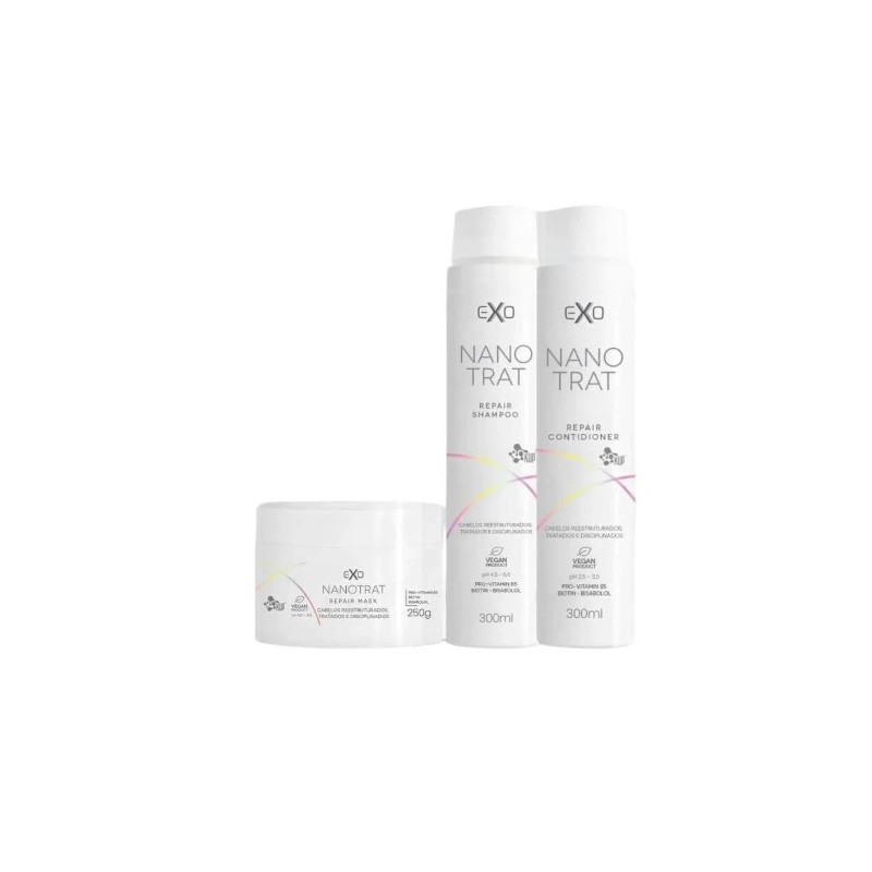 Nanotron Reconstrução Intensiva Kit 3 - Exo Hair Beautecombeleza.com