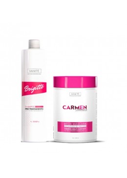 Brigitte Shampoo + Carmen Intensive Deep Hair Mask Volume Reducer Kit 2x2kg  - Vanité Beautecombeleza.com