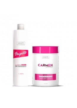 Brigitte Shampoo + Carmen Intensive Lissage Réducteur de Volume Kit 2x2kg  - Vanité Beautecombeleza.com