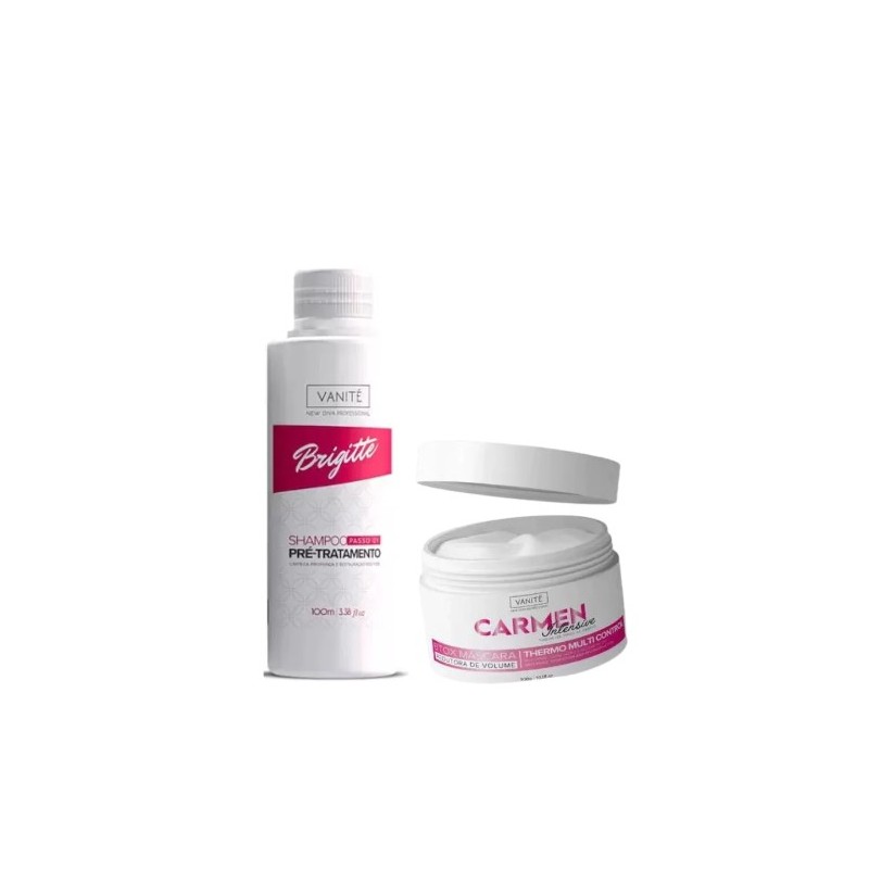 Brigitte Shampoo + Carmen Intensive Deep Hair Mask Volume Reducer 2 Prod.  - Vanité Beautecombeleza.com