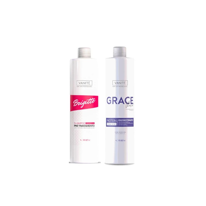 Shampoing Brigitte et Grace Enzymothérapie  Violet Lissage Kit 2x2l - Vanité Beautecombeleza.com