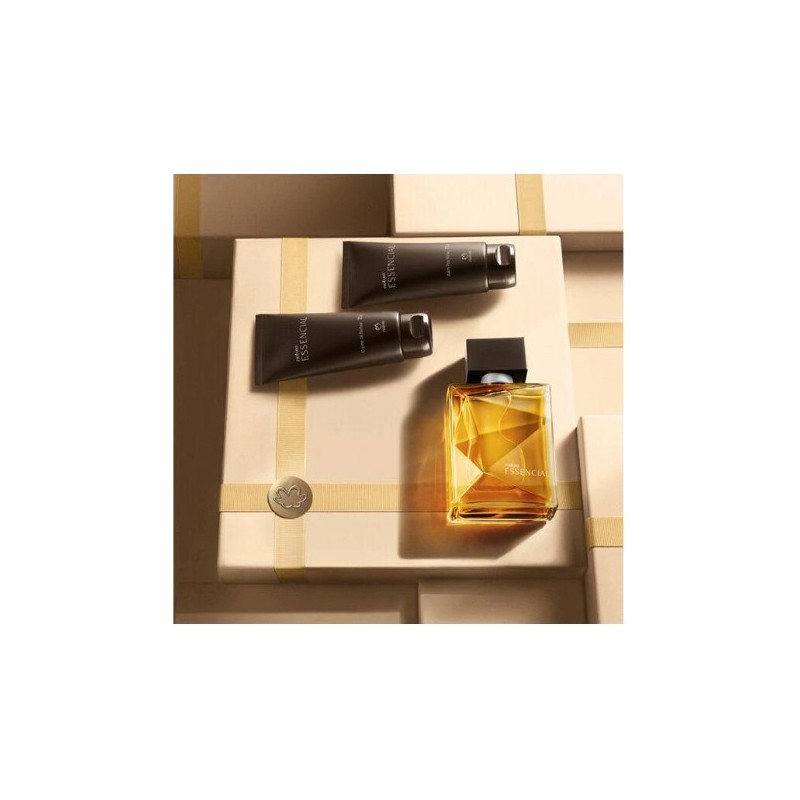 Essencial Perfume + Balm Pós Barba + Creme De Barbear Kit 3 - Natura Beautecombeleza.com