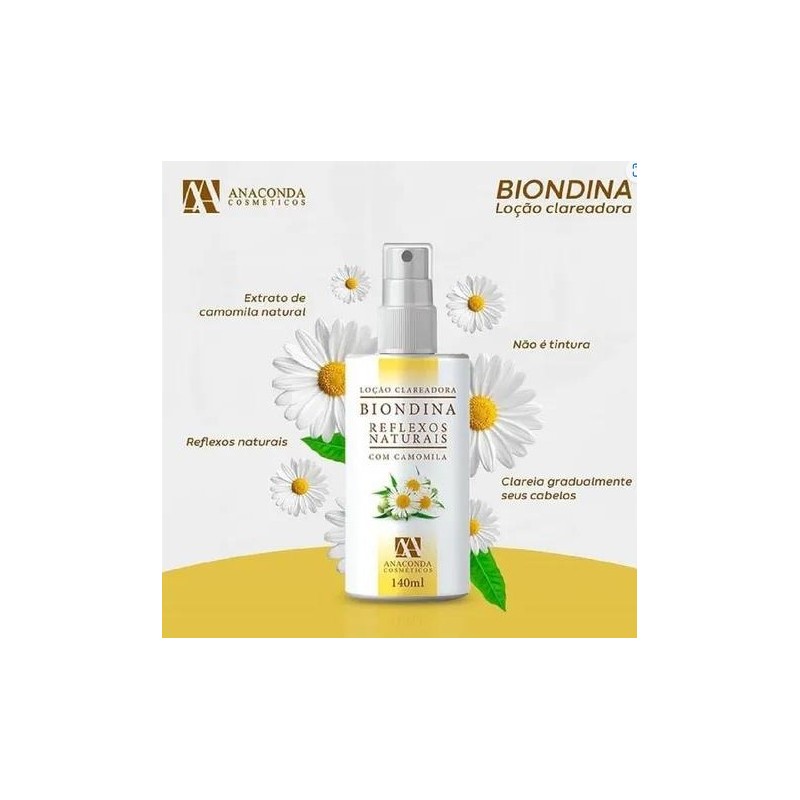 Biondina Loção Clareadora Spray 140ml - Anaconda Beautecombeleza.com Biondina Loção Clareadora Spray 140ml - Anaconda Beautecombeleza.com