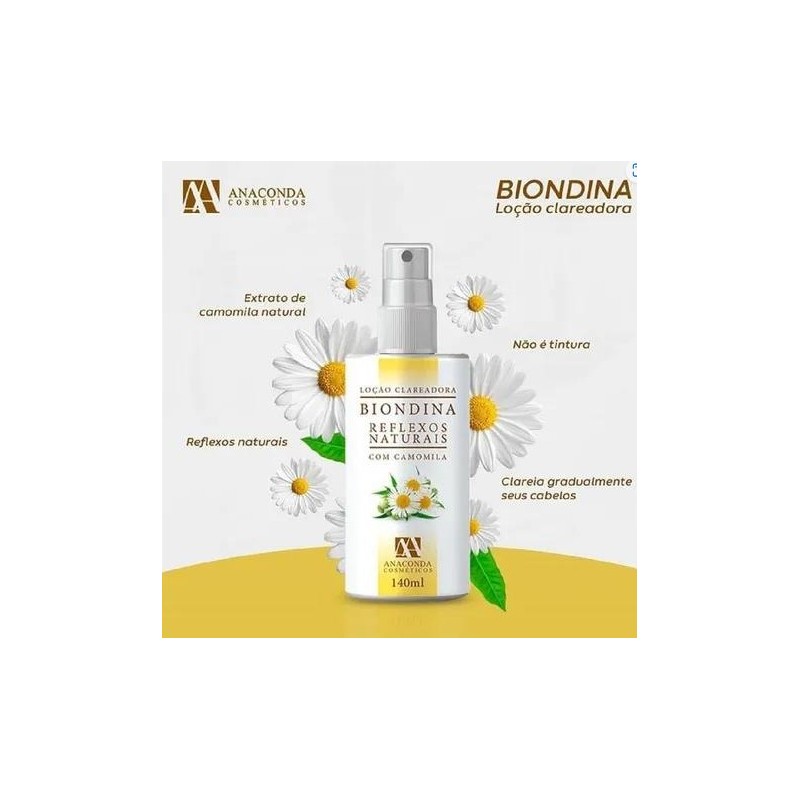 Biondina Loção Clareadora Spray  140ml - Anaconda Beautecombeleza.com