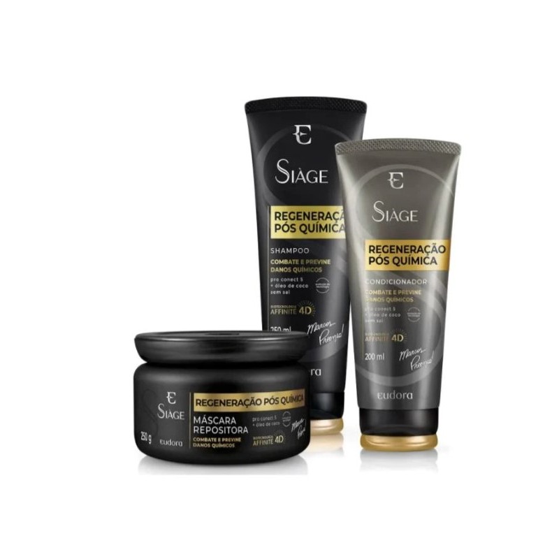 Siàge Regeneração Pós Química 4D Kit 3 Itens - Eudora Beautecombeleza.com Siàge Regeneração Pós Química 4D Kit 3 Itens - Eudora Beautecombeleza.com