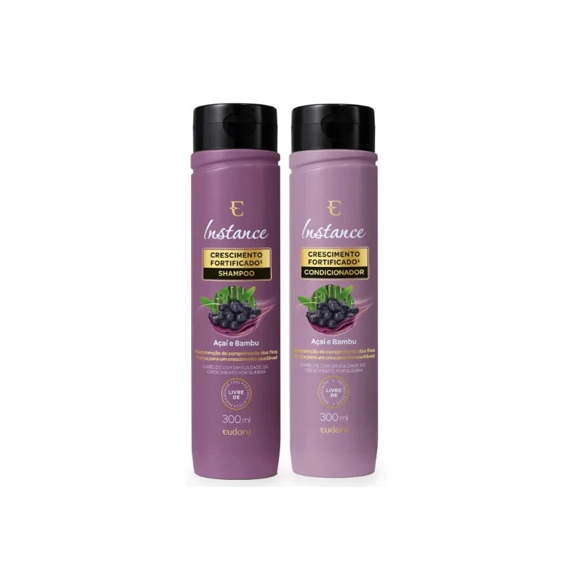 Eudora Instance Açaí Bamboo Kit 2x 300ml / 2x 10.14 fl oz Beautecombeleza.com