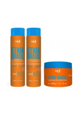 Etnik Brasil Moisturizing Reconstructor Repairing Assets Kit 3x300 - Widi Care Beautecombeleza.com