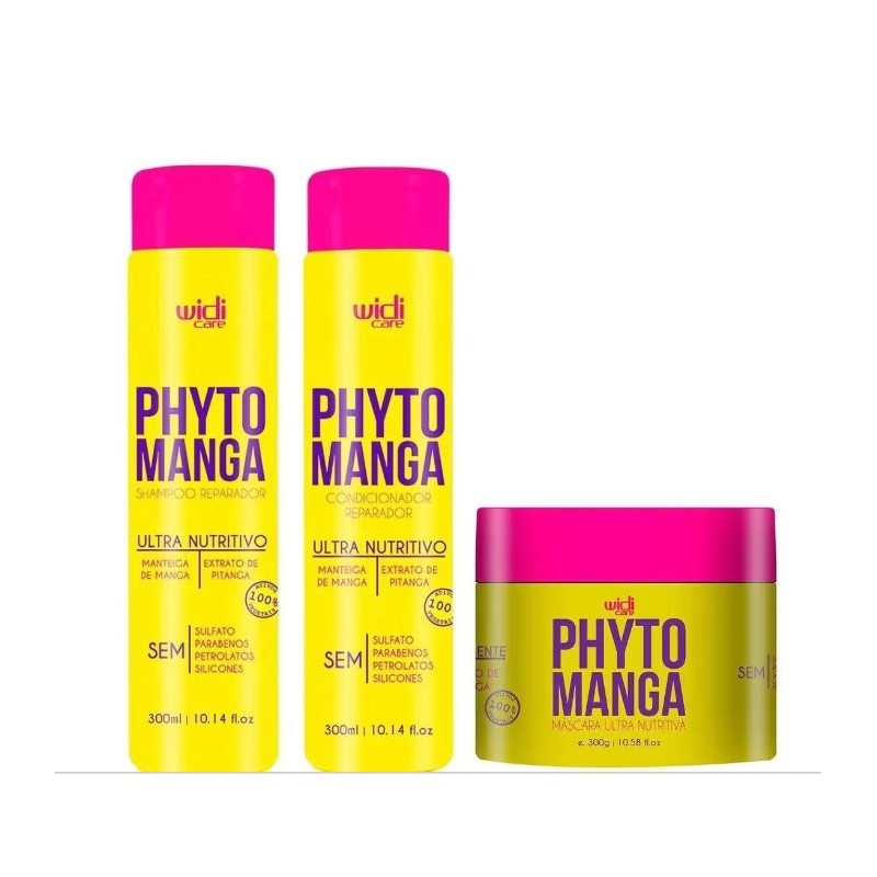 Phyto Manga Ultra Hair Kit Nourrissant Extrait De Beurre De Mangue 3 Itens - Widi Care Beautecombeleza.com