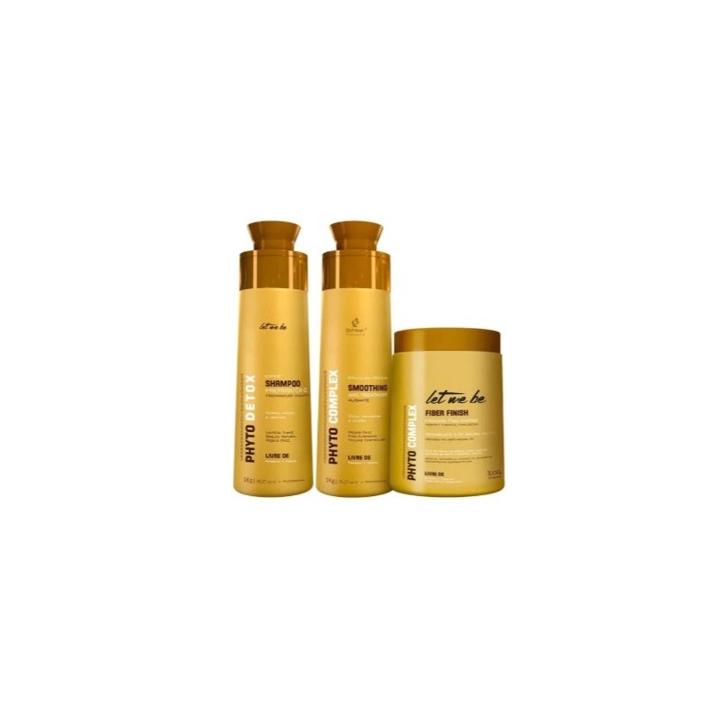 ProSalon Let Me Be Dr Fiber Alisante Phyto Complex Smoothing Kit 3x1 Beautecombeleza.com