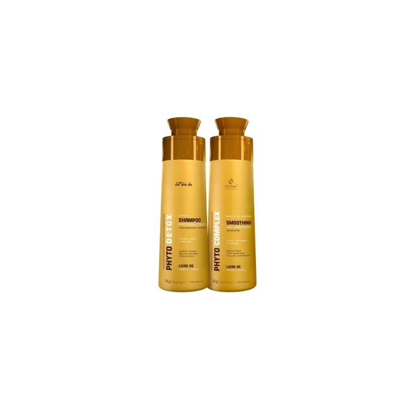 Shampoo Detox e Phyto Complexo Progressivo Kit 2x1L - Prosalon Beautecombeleza.com