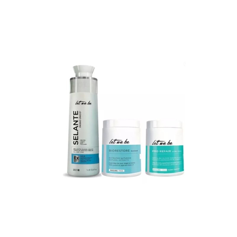 Prosalon Let Me Be Hair Sealant + Pro Repair Mask + Biorestore Masque Kit Beautecombeleza.com