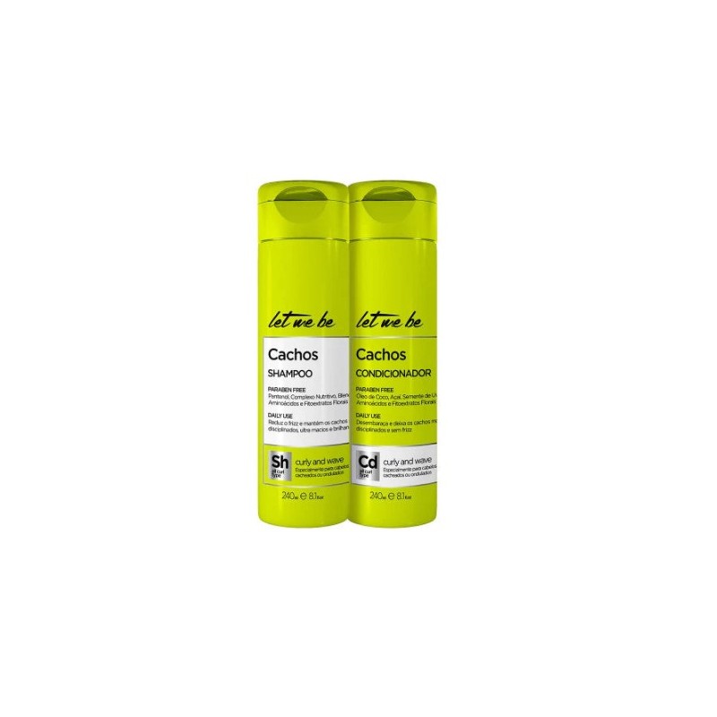 Let Me Be Cachos Shampoo e Condicionador Kit 2x240ml - ProSalon Beautecombeleza.com Let Me Be Cachos Shampoo e Condicionador Kit 2x240ml - ProSalon Beautecombeleza.com