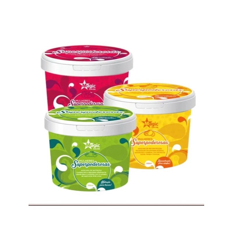 Superpoderosas Cronograma Capilar 3x250ml - Magic Color Superpoderosas Cronograma Capilar 3x250ml - Magic Color