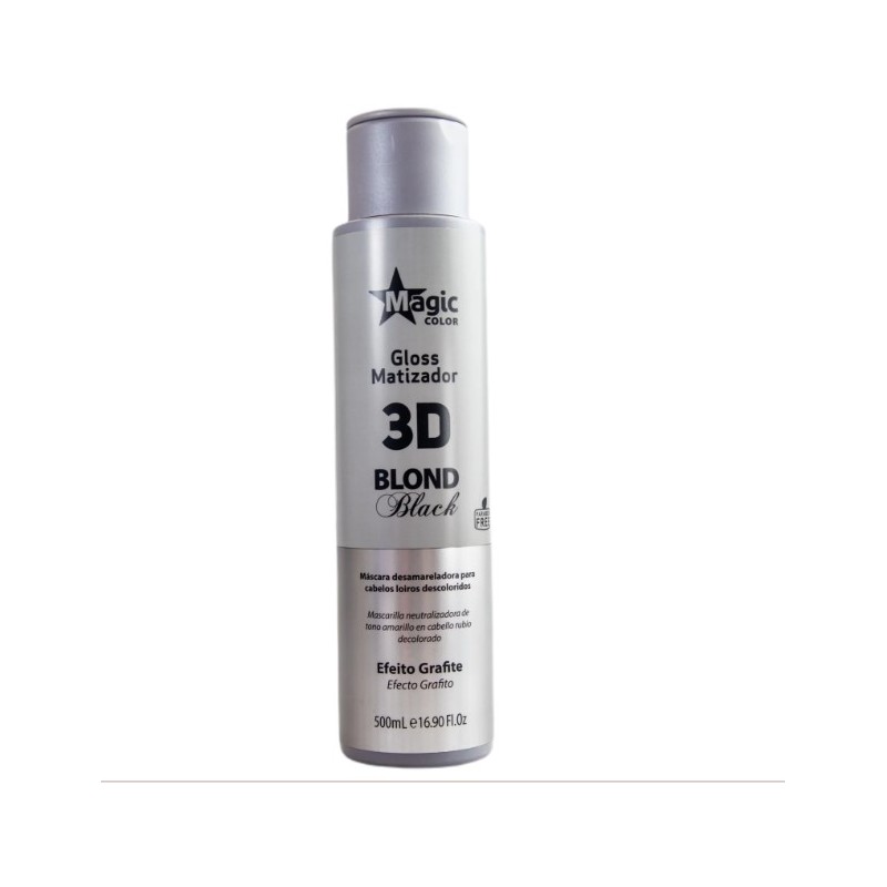 Gloss Matizador 3D Blond Máscara Efeito Grafite 500ml - Magic Color Beautecombeleza.com