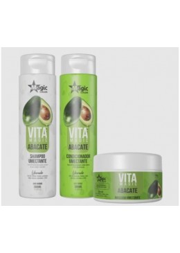 Vita Magic Abacate Avocado Moisturizing Humectant Hair Kit 3 Itens - Magic Color Beautecombeleza.com