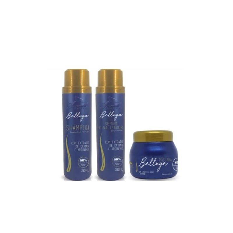 Belluga Strength Revitalization Moisturizing Hair Treatment Kit 3 Itens - Aramath Beautecombeleza.com
