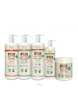 Kitão África Baobá - Shampoo, Condicionador, Gelatina, Máscara e Creme de Pentear Kit 5 - Apse Cosmetics Beautecombeleza.com