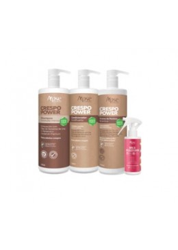 Kitão Crespo Power - Shampoo, Condicionador, Creme de Pentear e Spray Finalizador Kit 4 - Apse Cosmetics Beautecombeleza.com