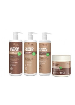 Crespo Power - Co Wash, Condicionador, Máscara e Creme de Pentear Kit 4 - Apse Cosmetics  Beautecombeleza.com