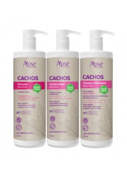 Cachos - Shampoo, Condicionador e Ativador Kit 3 - Apse Cosmetics Beautecombeleza.com