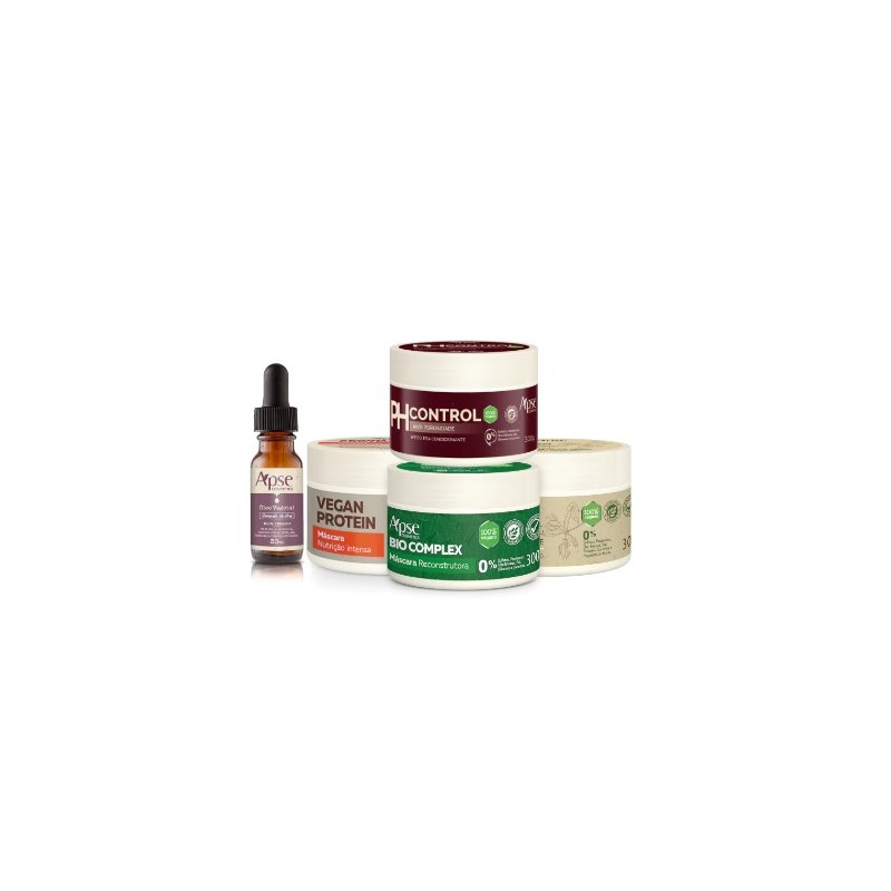 Programme Essentiel pour Cheveux Poreux et Secs Kit 5 itens - Apse Cosmetics Beautecombeleza.com