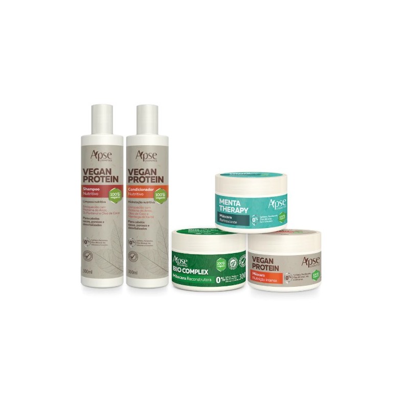 Apse Cosmetics - Nutritive Schedule Kit (shampoo, conditioner, and masks) Beautecombeleza.com Apse Cosmetics - Nutritive Schedule Kit (shampoo, conditioner, and masks) Beautecombeleza.com