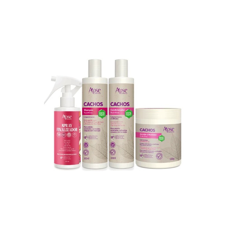 Boucles - Shampoo, Après-shampooing, Activateur de Modelage et Spray Finition Kit 4 - Apse Cosmetics Beautecombeleza.com Boucles - Shampoo, Après-shampooing, Activateur de Modelage et Spray Finition Kit 4 - Apse Cosmetics Beautecombeleza.com