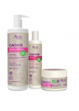 Cachos - Shampoo, Máscara e Ativador de Cachos Kit 3 - Apse Cosmetics 
 Beautecombeleza.com